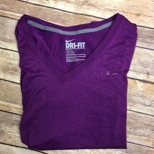 Nike Dri-Fit V Neck Women’s Medium T Shirt Top